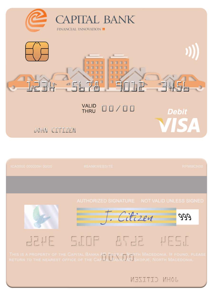 North Macedonia Capital Banka AD Skopje visa debit card